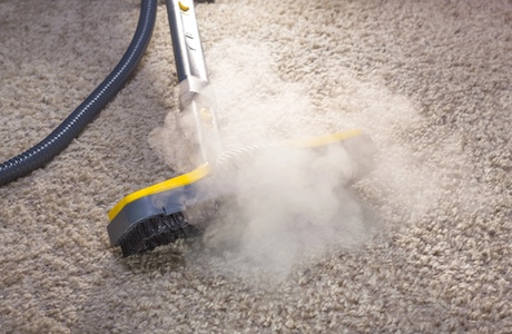 echnician performing deep carpet restoration in a Fort Wayne living room